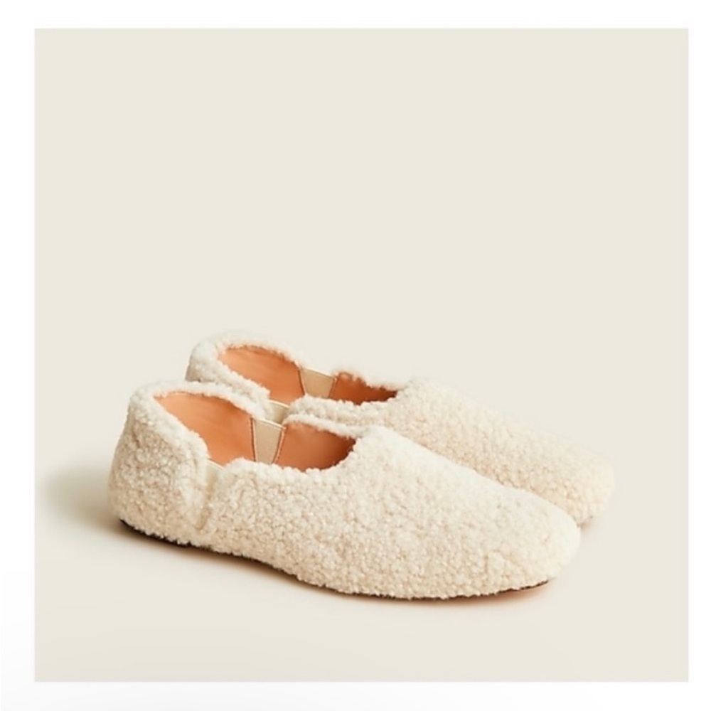 Jcrew Sherpa flats NEW